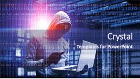  Presentation with crime media - PPT layouts having 3d secure card - network security and privacy crime background and a  colored foreground