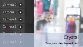  Presentation with security camera - PPT layouts enhanced with 3d secure shopping - digital composite of security camera background and a  colored foreground