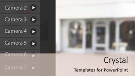  Presentation with security camera - Beautiful slides featuring 3d secure shopping - digital composite of security camera backdrop and a  colored foreground