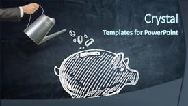  Presentation with piggy bank is evil - Beautiful slide deck featuring 3d secure shopping - pink piggy bank backdrop and a tawny brown colored foreground