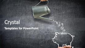  Presentation with piggy bank - Slide set featuring 3d secure shopping - pink piggy bank background and a  colored foreground