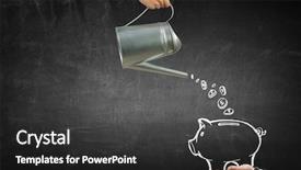  Presentation with piggy bank - Presentation theme having 3d secure shopping - pink piggy bank background and a  colored foreground