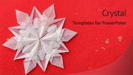  Presentation with christmas saferty - Slide set consisting of 3d shapes - christmas snowflake paper 3d background and a red colored foreground