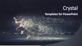  Presentation with motivation - Amazing slide deck having 3d shoe - find your motivation mixed media backdrop and a  colored foreground