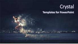  Presentation with motivation - Presentation theme enhanced with 3d shoe - find your motivation mixed media background and a wine colored foreground