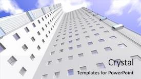  Presentation with municipal buildings - Audience pleasing presentation consisting of 3d simple blank - buildings 3d backdrop and a  colored foreground