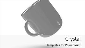  Presentation with grey black white brick - Presentation theme having 3d simple blank - grey glossy mug background and a white colored foreground