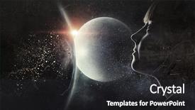  Presentation with bright ideas - Cool new theme with 3d sketch - bright ideas in her head backdrop and a dark gray colored foreground