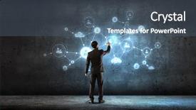  Presentation with bright ideas - Beautiful slide deck featuring 3d sketch - my bright ideas backdrop and a ocean colored foreground