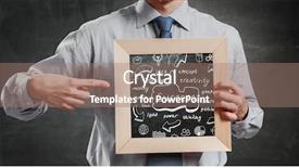  Presentation with teach - Presentation theme featuring 3d sketch - we teach you right business background and a coral colored foreground