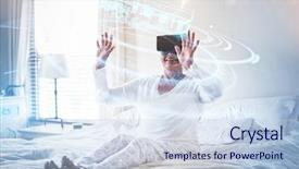  Presentation with digital image - Colorful PPT layouts enhanced with 3d skull - digitally generated image of volume backdrop and a  colored foreground