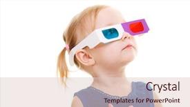  Presentation with pediatrics toddler - Presentation theme having 3d small people - adorable toddler girl wearing 3d background and a lemonade colored foreground