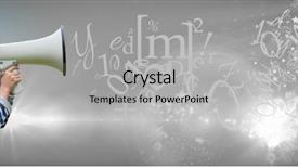  Presentation with speaker - PPT layouts with 3d speaker - digital composite of boy background and a light gray colored foreground