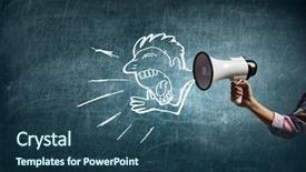  Presentation with marketing - Audience pleasing presentation consisting of 3d speaker - effective business marketing mixed media backdrop and a ocean colored foreground