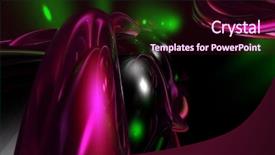  Presentation with abstract green - Presentation design with 3d speaker - green violett abstract background and a wine colored foreground