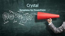  Presentation with announcement - Presentation theme enhanced with 3d speaker - make your announcement mixed media background and a  colored foreground