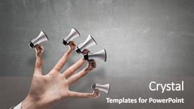  Presentation with announcement - Colorful slides enhanced with 3d speaker - make your announcement backdrop and a  colored foreground