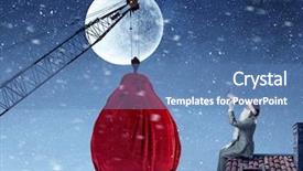  Presentation with santa - Audience pleasing theme consisting of 3d speaker - santa is coming mixed media backdrop and a teal colored foreground