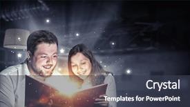  Presentation with story book - Beautiful PPT layouts featuring 3d story book - moments of family togetherness mixed backdrop and a tawny brown colored foreground