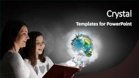  Presentation with once upon time - Slides with 3d story book - once upon a time mixed background and a  colored foreground