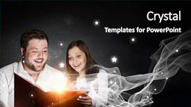  Presentation with once upon time - Slide deck consisting of 3d story book - once upon a time mixed background and a  colored foreground