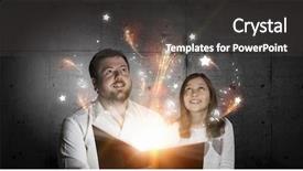  Presentation with once upon time - Amazing PPT layouts having 3d story book - once upon a time mixed backdrop and a dark gray colored foreground