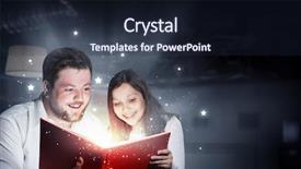  Presentation with once upon time - Beautiful PPT layouts featuring 3d story book - once upon a time mixed backdrop and a tawny brown colored foreground