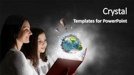  Presentation with once upon time - Audience pleasing slide deck consisting of 3d story book - once upon a time mixed backdrop and a black colored foreground