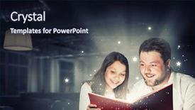  Presentation with once upon time - Audience pleasing slide deck consisting of 3d story book - once upon a time mixed backdrop and a wine colored foreground