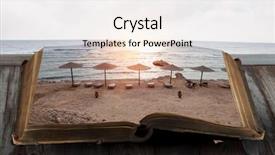  Presentation with story book - Slide deck enhanced with 3d story book - pictures that convey reality mixed background and a sky blue colored foreground