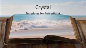  Presentation with story book - Slide deck with 3d story book - pictures that convey reality mixed background and a lemonade colored foreground