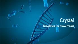  Presentation with dna structure - Theme having 3d structures - digital illustration dna structure render background and a ocean colored foreground