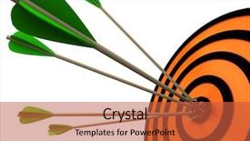  Presentation with corporation - PPT theme featuring 3d target and arrows isolated background and a red colored foreground