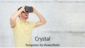  Presentation with entertainment - Audience pleasing slides consisting of glasses over concrete gray wall backdrop and a light gray colored foreground