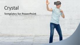  Presentation with entertainment - Cool new presentation with 3d glasses playing game backdrop and a white colored foreground