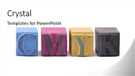  Presentation with blocks - Amazing slides having 3d text boxes - cmyk made from old letterpress backdrop and a white colored foreground