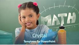  Presentation with lunch box - Colorful PPT theme enhanced with 3d text boxes - smiling girl with lunch box backdrop and a ocean colored foreground