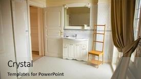  Presentation with interior designer - Cool new slides with 3d tile - bathroom - designer home interior backdrop and a mint green colored foreground