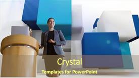  Presentation with hero - Slides featuring 3d tile - digital composite of hero shot background and a violet colored foreground