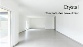  Presentation with white clay tiled roof - PPT theme with 3d tile - large living room and completely background and a white colored foreground