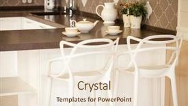  Presentation with luxury - Slide set featuring 3d tile - luxury kitchen background and a lemonade colored foreground