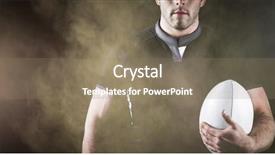  Presentation with color powder - Amazing presentation having tough rugby player holding ball backdrop and a coral colored foreground