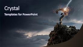  Presentation with doubts - Cool new presentation design with 3d uestions - no more questions and doubts backdrop and a wine colored foreground