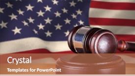  Presentation with united states flag - Audience pleasing slide deck consisting of 3d united states of america backdrop and a coral colored foreground