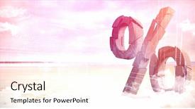  Presentation with percentage - Beautiful PPT theme featuring 3d water technology - 3d composite image of percentage backdrop and a cream colored foreground