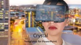  Presentation with water technology - Amazing slides having 3d water technology - close up of businesswoman wearing backdrop and a coral colored foreground