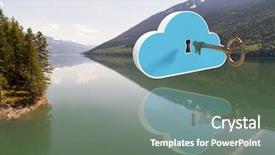  Presentation with key performance indicators - Slide deck consisting of 3d water technology - digital composite of 3d key background and a gray colored foreground