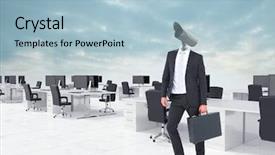  Presentation with cctv - Colorful PPT theme enhanced with 3d water technology - digital composite of businessman backdrop and a light blue colored foreground