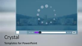  Presentation with video - Amazing slide deck having 3d water technology - digital composite of video player backdrop and a light gray colored foreground