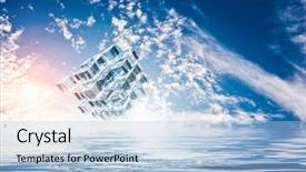  Presentation with environment - Presentation theme enhanced with 3d water technology - innovative technologies and environment background and a  colored foreground